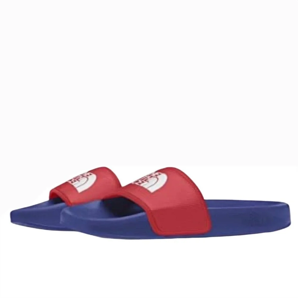 The North Face Mens Base Camp Slide III Blue Red Sandals NF0A4T2R Size 8